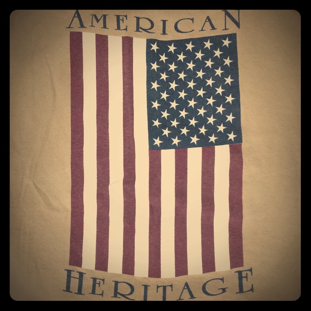 Flag T Shirt True Vintage 1990's Single Stitch XXL
